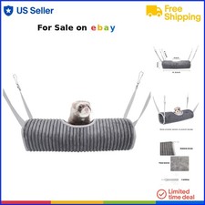 Small Animal Tunnel Bed Plush Hammock for Ferret Rat Squirrel Indoor Use