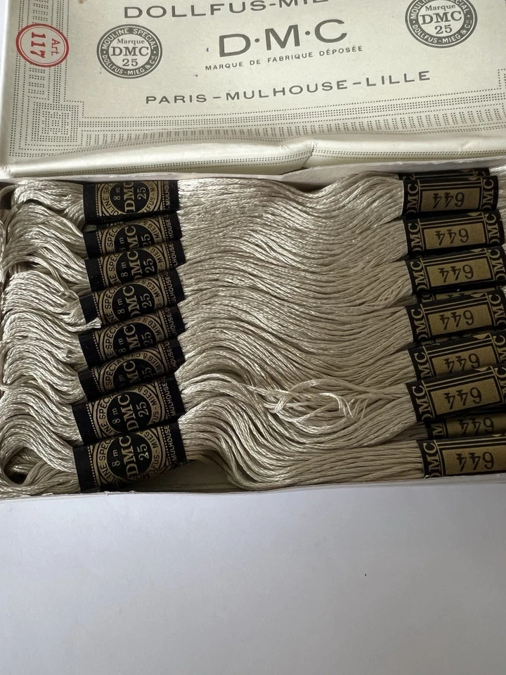 DMC  Embroidery Floss Color #644 ~ Medium Beige Gray/ Box Of 24 NEW - Image 2 of 4