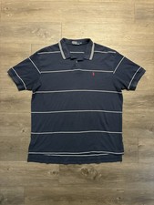 Polo Ralph Lauren Polo Shirt Classic Fit XL Striped Blue Red Pony Golf Mens VTG