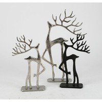 WH Metall-Rentier 25X15X6 Cm 8 StüCk Weihnachtsdeko Tischdekoration Weihnachten