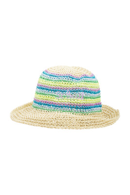 MC2 Saint Barth Hut Strohhut Sommer Strand Gr. EU one size Lila Mädchen Neu