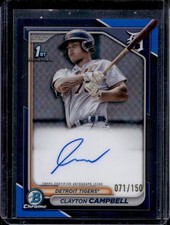 Clayton Campbell 2024 Bowman Chrome #CPA-CCA Auto Blue Refractor /150