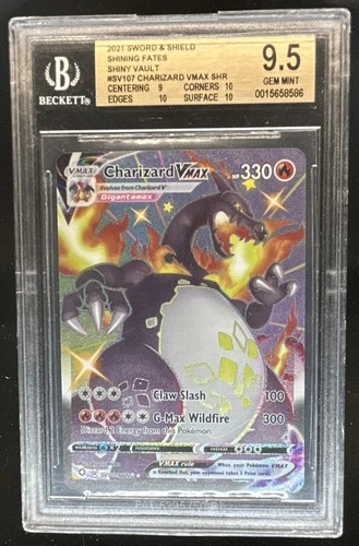 2021 Pokemon SWSH Shining Fates Charizard VMAX Shiny Vault #SV107/SV122 BGS 9.5