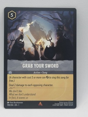 Grab Your Sword 198/204 Rare The First Chapter Lorcana r^0