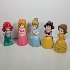 5 x Disney Princesses Bath Toy Action Figures Bundle Ariel Wendy Belle Aurora 
