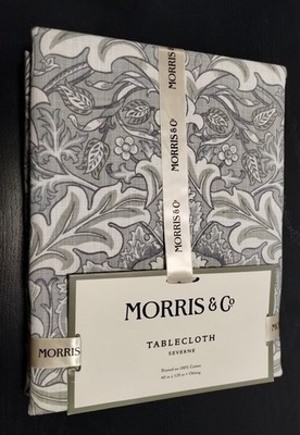 William Morris LUXURY TABLECLOTH SEVERNE Floral Leaves holiday 120'' Oblong NEW