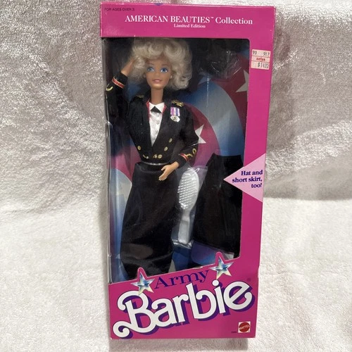 Mattel 1989 Vintage Army Barbie Doll Military Collectible American Beauties New