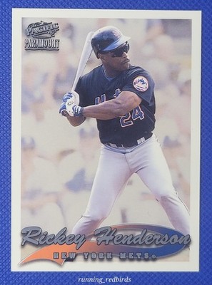 1999 Pacific Paramount Rickey Henderson #150 Mets HOF - 10+ Items Ship FREE!