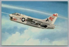 1968 Vought A-7 Corsair II VA-147 USS Ranger US Military Art Postcard