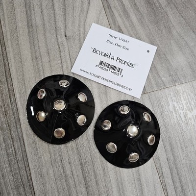Elegant Moments Reusable Round Vinyl Pasties with Nail Heads, One Size