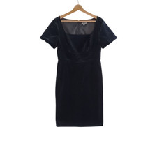 J. Crew Squareneck Sheath Dress Velvet Black Classic Holiday 90's LBD Size 10