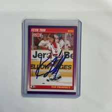 1991 Score Top Prospect - Kevin Todd Auto #397 New Jersey Devils