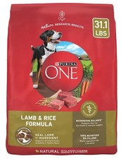 31.1LB lb Purina ONE Lamb Rice Formula Dry Dog Food