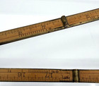 ANTIQUE STANLEY NO 62 BOXWOOD FOLDING RULE 24" FULL BRASS BOUND NEW BRITAIN — photo 8