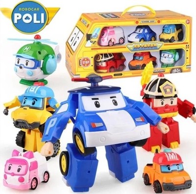 Robocar polierte Figur umwandelbar in Fahrzeug Spielzeug Kind Auto Hubschrauber