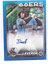 2024 Topps Pro Debut - Dario Laverde #PD-38 Blue Foil Autographs /150 (AU, RC)