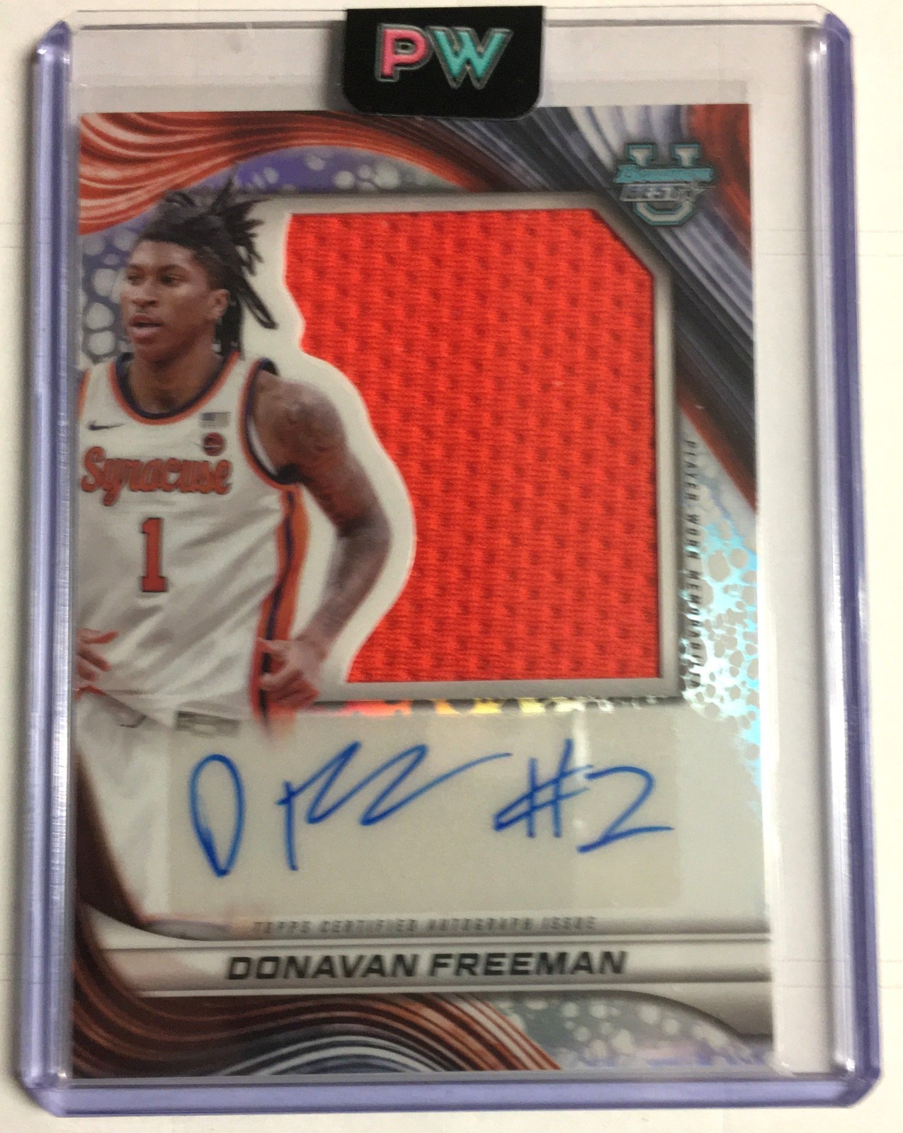 2024-2025 Bowman U Chrome Donavan Freeman 1-of-1 Superfractor autographed PATCH