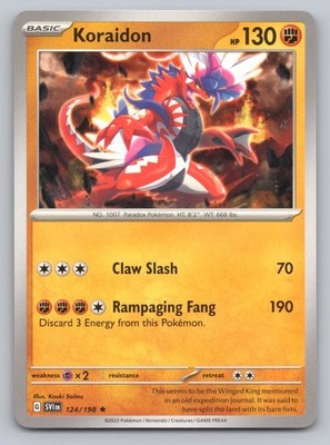 Koraidon 124/198 Rare Scarlet & Violet Pokemon Holo Near Mint