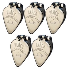 5X BLACK MOUNTAIN Spring Loaded Guitar Thumb Picks Medium Gauge Right Handed