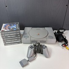 RETRO SONY PlayStation 1 Console w/ 7 Games & Controller TESTED Working