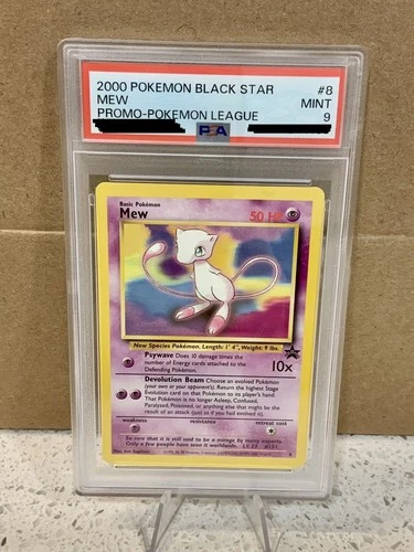 2000 Pokemon Mew Black Star Pokémon League Promo Card #8 PSA 9 MINT