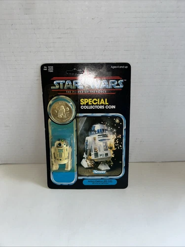 Vintage Star Wars Power Of The Force R2-D2 Coin Unpunched Kenner 1984 92 Back - Picture 18 of 24