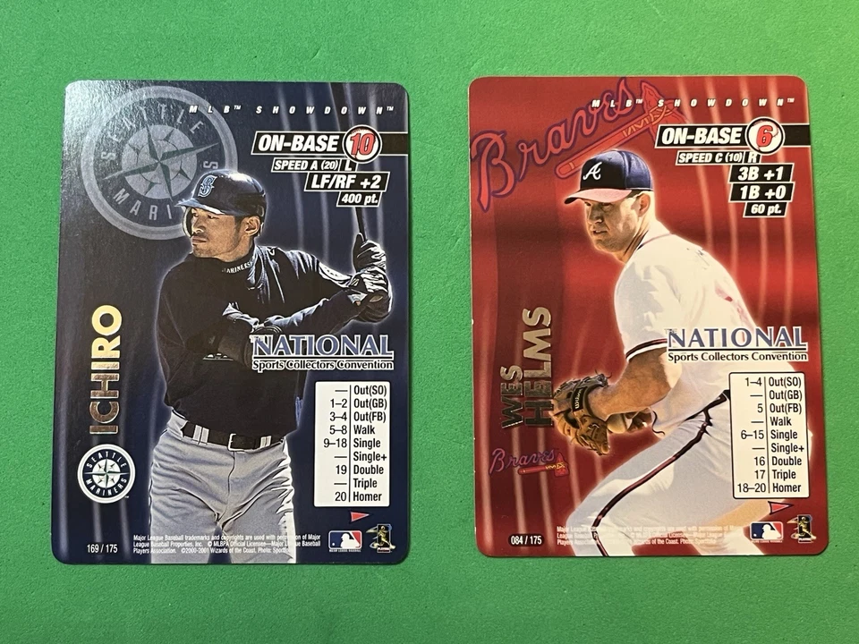 MLB Showdown Pennant Run 2001 conjunto de promoción de 6 cartas ICHIRO ROOKIE NSCC Foto 4 de 4