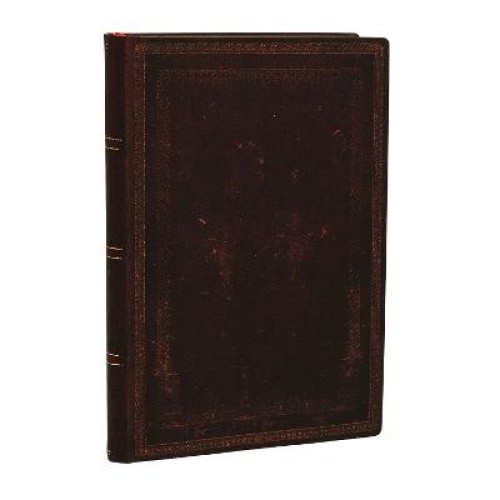 Black Moroccan Bold Mini Lined Softcover Flexi Journal (240 pages) [Paperback]