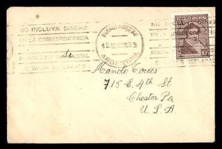 Mayfairstamps Argentina 1950 Buenos Aires Slogan Cancel Cover to USA dda_10117