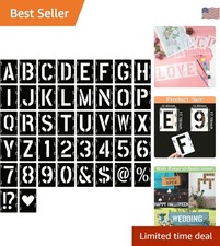 16 Inch Letter Stencils Symbol Numbers Craft Stencils, 42 Pcs Reusable Alphab...