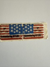 Lot Of 2: REMEMBER 9/11 Twin Towers sticker Flag 2-1/2 X 1-3/4