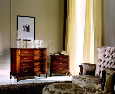 Design Möbel Stil Barock Grosse Kommode Braun Luxus Holz Italienische Möbel Neu - Bild 1 von 4