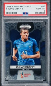 💥Kylian Mbappe 2018 Panini Prizm World Cup Rookie #80 PSA 10💎