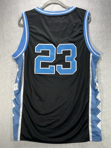 Maglia NCAA blu orlo nero North Carolina Tar Heels #23 basket 2XL uomo - Foto 5 di 10