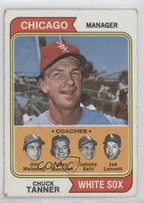 1974 Topps Jim Mahoney Alex Monchak Johnny Sain Chuck Tanner Joe Lonnett 12g7