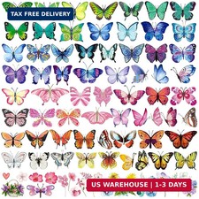 Butterfly Tattoos for Kids/Women, 100 Pcs Colorful  Waterproof Butterfly Tempor
