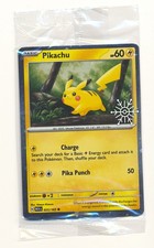 2025 Pokemon PIKACHU #025/165 Calendario Festivo Timbro Fiocco di Neve - SIGILLATO