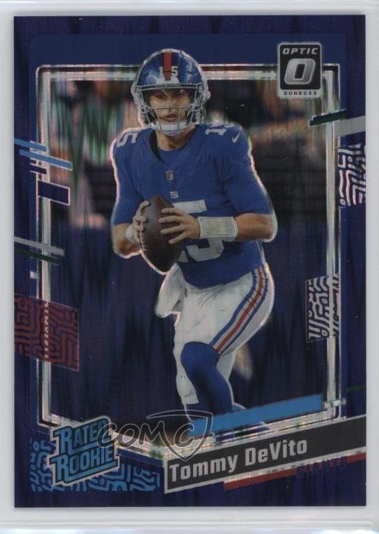 2023 Panini Donruss Optic Rated Purple Shock Prizm Tommy DeVito #280 Rookie RC