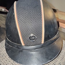 Charles Owen V8 Riding Helmet Black & Gold. AYR8