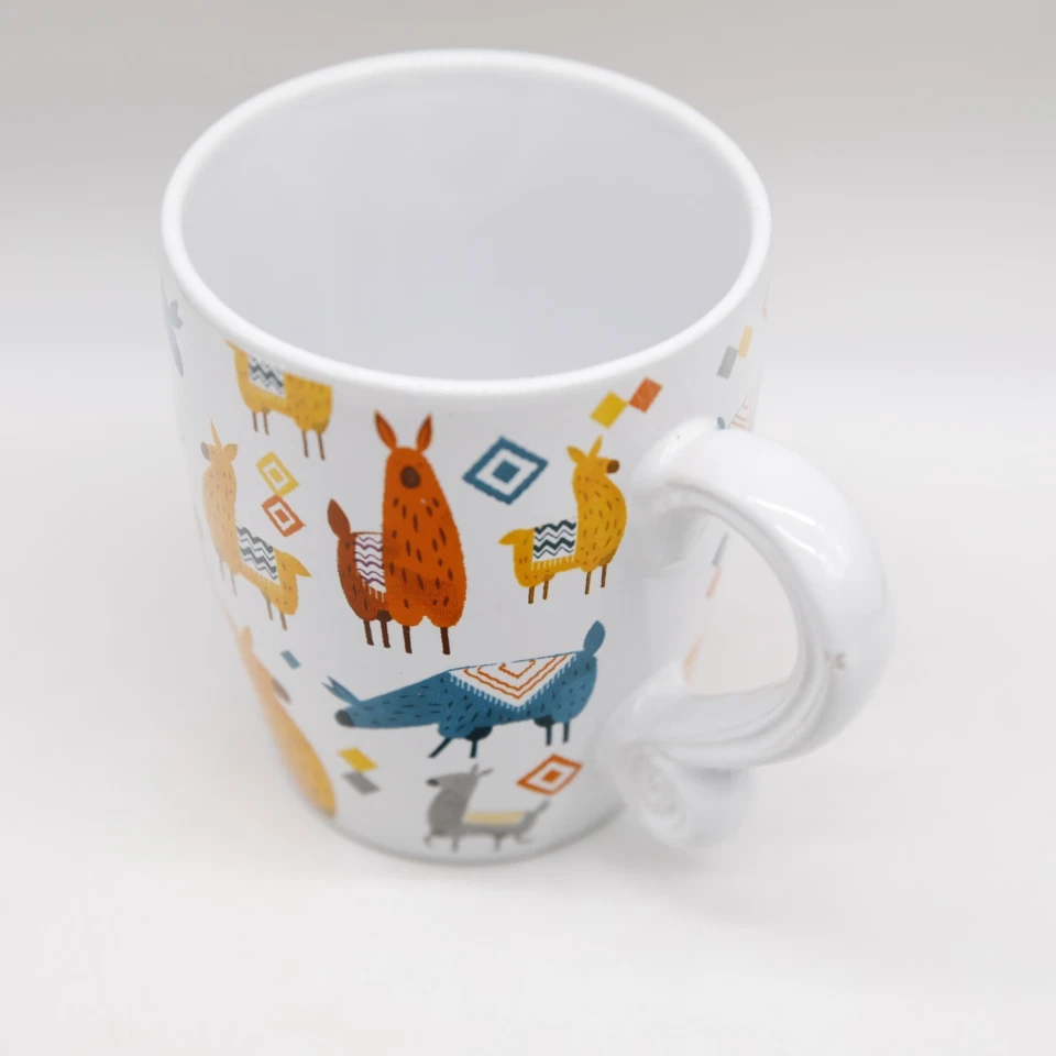 Llama Fancy Latte 20 oz. Taza de café de gres  Foto 3 de 4