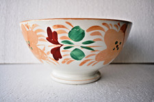 Vintage Petrus Regout Maastricht Holland Main Peint Folk Poterie Bol Flora " R3