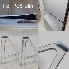 For PS5 Slim Console Clear Horizontal Stand Anti-slip Triangular Mount Bracket