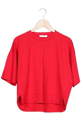 MANGO T-Shirt Damen Shirt Kurzärmliges Oberteil Gr. S Rot #iu39inp