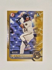 2022 Bowman 1st Bowman Gold /50 - Felix Valerio RC - Milwaukee Brewers