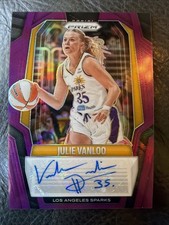 2025 Panini Prizm WNBA Julie Vanloo Auto Purple Prizm #45/49 Los Angeles Sparks
