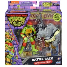 Teenage Mutant Ninja Turtles Mutant Mayhem Raph Vs Rocksteady Battle Pack New