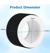 W-EPI810 True HEPA Replacement Filter, Compatible with KOIOS, MOOKA. 2 Pack