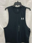 Under Armour Men's Sport Style Left Chest Cut Off Tank, Black, Large