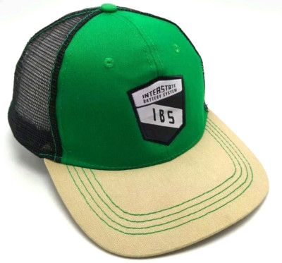 INTERSTATE BATTERY SYSTEM IBS hat green black adjustable snapback cap size S / M