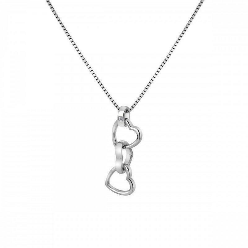 Hot Diamonds Trio Triple Heart Necklace DP835